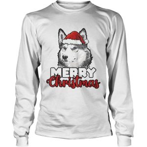 Merry Christmas Siberian Husky Dog shirt 2