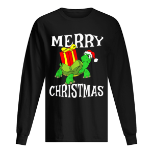 Merry Christmas Turtle Santa Hat Cute XMAS Present Gift shirt 1