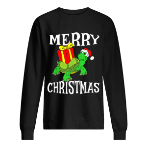 Merry Christmas Turtle Santa Hat Cute XMAS Present Gift shirt 2
