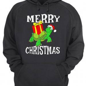 Merry Christmas Turtle Santa Hat Cute XMAS Present Gift shirt 3