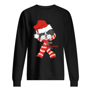 Merry Christmas Y'all Santa Shih Tzu Dog Xmas lover gift shirt 2
