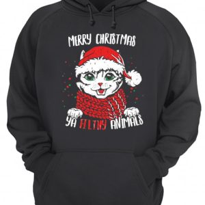 Merry Christmas Ya Filthy Animals Cat Christmas shirt 3
