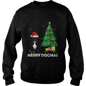 Merry Dogmas Pitbull Christmas dog decor Xmas tree shirt 3