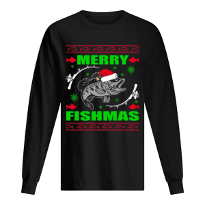 Merry Fishmas Funny Christmas Xmas For Fishers T Shirt 1