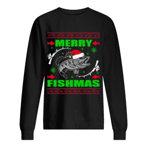 Merry Fishmas Funny Christmas Xmas For Fishers T Shirt 2