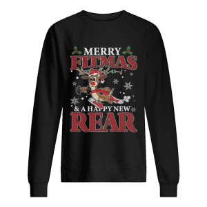 Merry Fitmas And Happy New Rear Reindeer Fitness Shirt