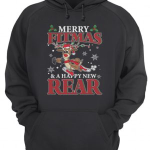 Merry Fitmas And Happy New Rear Reindeer Fitness Shirt 3