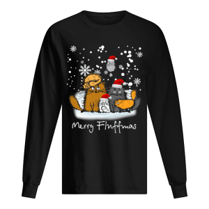 Merry Fluffmas cats funny shirt 1