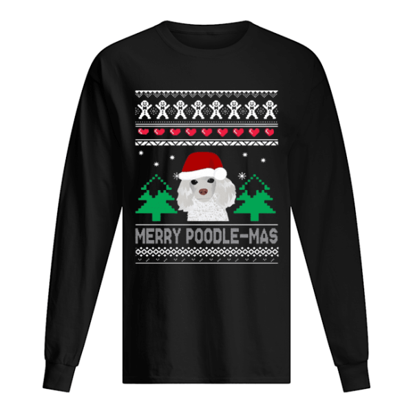 Merry Poodle Mas Christmas Tee Shirt