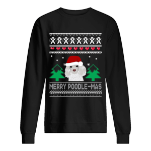 Merry Poodle Mas Christmas Tee Shirt 2
