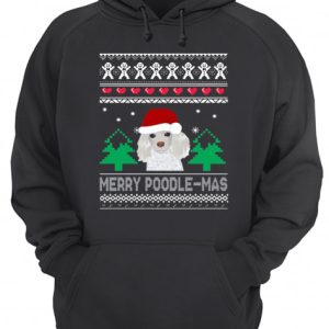 Merry Poodle Mas Christmas Tee Shirt 3