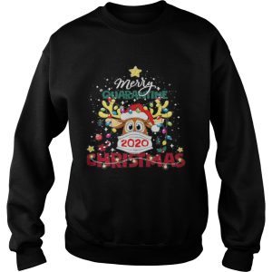 Merry Quarantine Christmas 2020 Reindeer Mask shirt 3