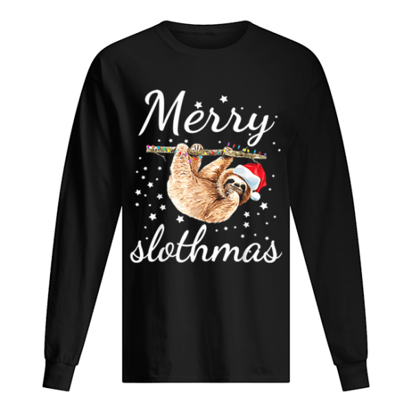 Merry Slothmas Christmas Pajama Sloth shirt