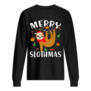 Merry Slothmas Christmas Pajama for Sloth Lovers shirt 2