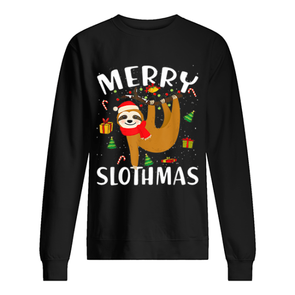 Merry Slothmas Christmas Pajama for Sloth Lovers shirt