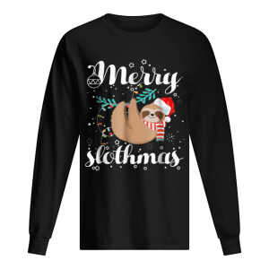Merry Slothmas T Shirt Christmas Pajama for Sloth Lovers T-Shirt