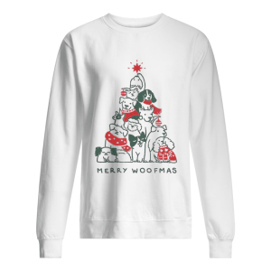 Merry Woofmas Funny Dogs Christmas Tree Xmas Gift shirt 2