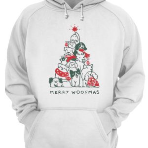 Merry Woofmas Funny Dogs Christmas Tree Xmas Gift shirt 3