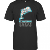 Miami Dolphins Logo 55Th Anniversary 1966 2021 Thank You For The Memories Signatures T-Shirt