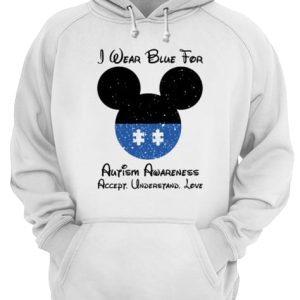 Mickey I Wear Blue For Autism Awareness Accept Understand Love shirt 3