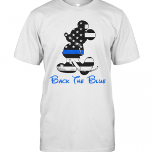 Mickey Mouse Back The Blue American Flag T-Shirt