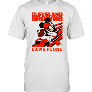 Mickey Mouse Cleveland Browns Dawg Pound T-Shirt