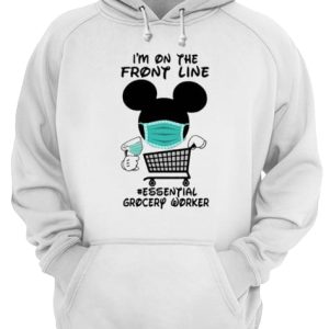 Mickey Mouse I'm On The Front Line Essential Grocery Worker shirt 3