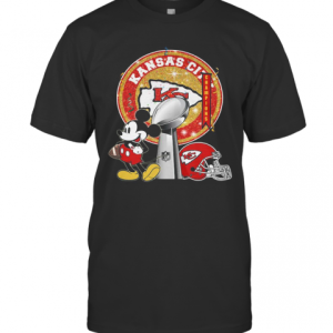 Mickey Mouse Kansas City Chiefs Champions Super Liv Bowl Football T-Shirt