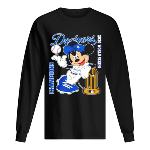Mickey Mouse Los Angeles Dodgers Champions 2020 World Series shirt
