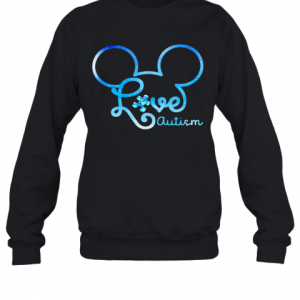 Mickey Mouse Love Autism T Shirt 2
