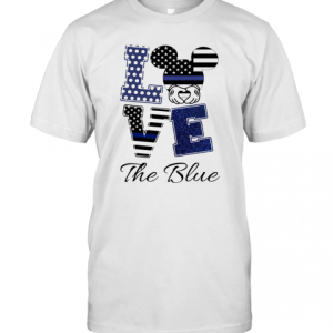 Mickey Mouse Love The Blue American Flag Independence Day T-Shirt