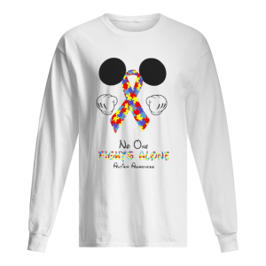 Mickey Mouse No One Fights Alone Autism Awareness shirt 1