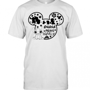 Mickey Mouse Stitch Ohana Means Family T-Shirt