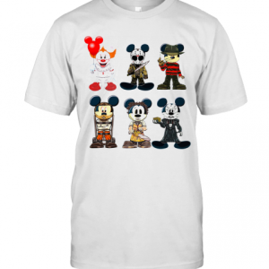 Mickey Mouse Style Horror Character Halloween T-Shirt