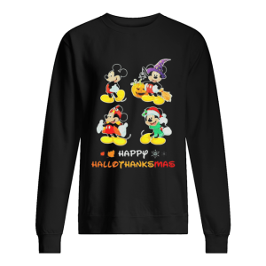 Mickey happy hallothanksmas shirt