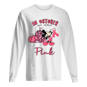 Mickey mouse and pumpkin in october we wear pink shirt 1