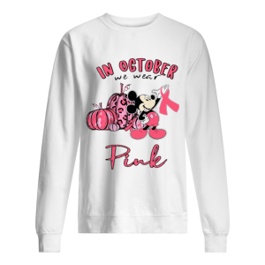 Mickey mouse and pumpkin in october we wear pink shirt 2