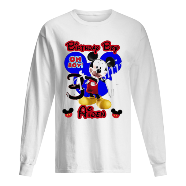 Mickey mouse birthday boy oh boy 3 aiden shirt