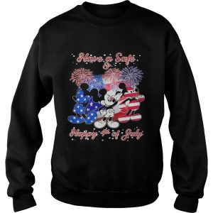 Mickey mouse have a safe and happy 4th of july firework american flag independence day shirt