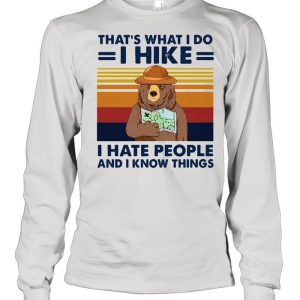 hat's What I Do I Hike I Hate People And I Know Things 2021 Vintage shirt 1