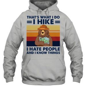 hat's What I Do I Hike I Hate People And I Know Things 2021 Vintage shirt 3