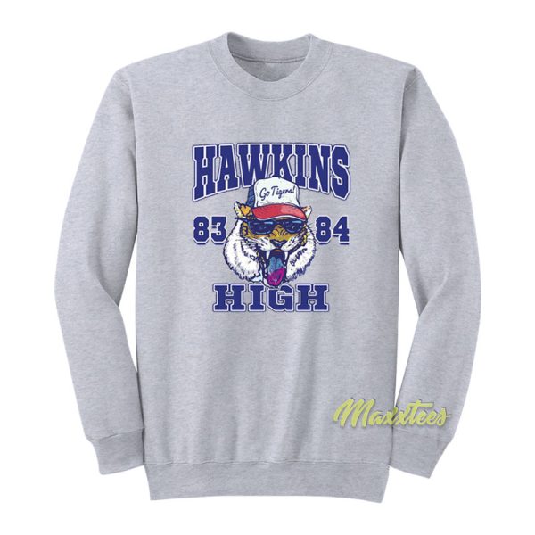 1983 84 Hawkins High School Tigers Sweatshirt