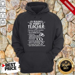 5 Reasons To Marry A Teacher Shirt 5