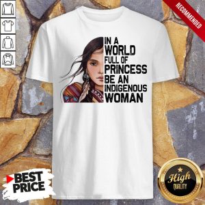 American Native Girl In A World Full Of Princess Be An Indigenous Woman Shirt 1