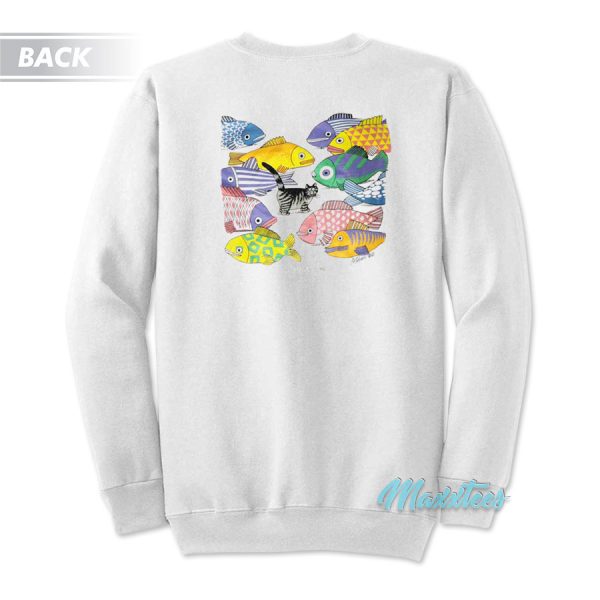 B Kliban Cat So Many Fish So Little Sweatshirt