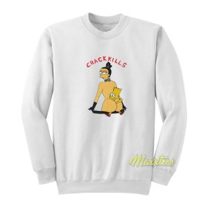 Bart Simpson Crack Kills Sweatshirt