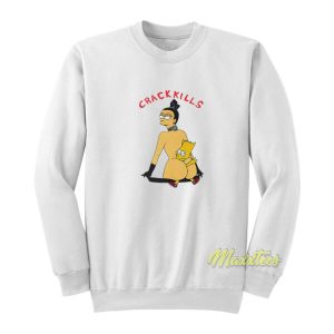 Bart Simpson Crack Kills Sweatshirt