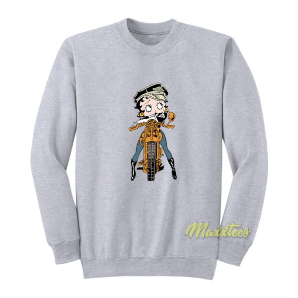 Betty Boop Wild One Motorcycle Sweatshirt