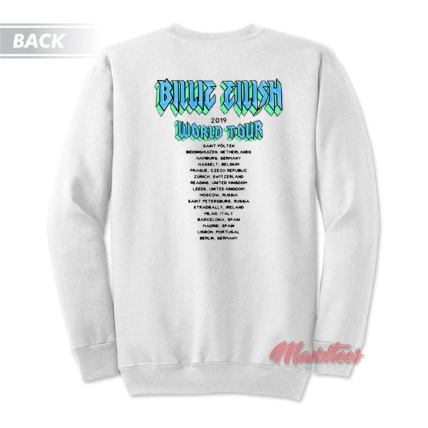 Billie Eilish World Tour 2019 Panther Sweatshirt