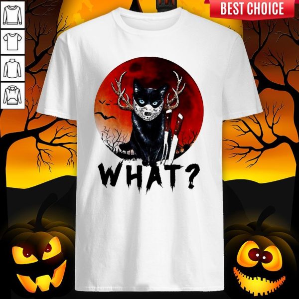 Black Cat Jason Voorhees What Halloween Shirt